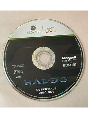 Xbox 360 Halo 3 Essentials Disc One 1 as is, untested